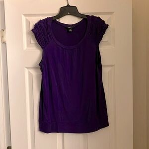 ALYX Women's Sleeveless Top with Ruffled Shoulders - Purple - XL - Super Soft